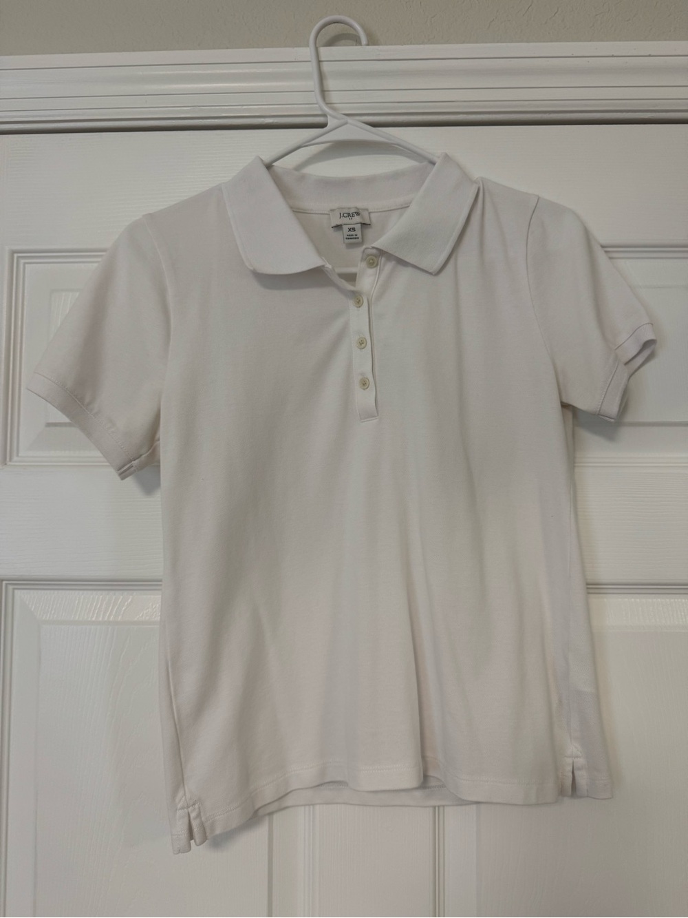 J.Crew White Short Sleeve Polo